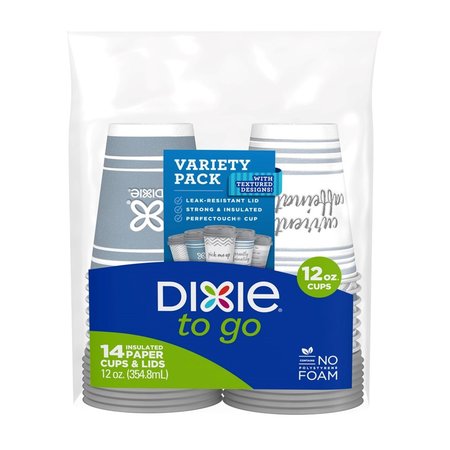 Dixie To Go Multicolored Paper COFFEE HAZE Cups 14 pk, 14PK 43211